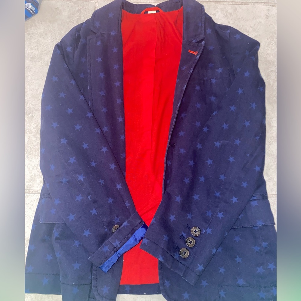 Mini Boden Boys blazer with stars EUC 11/12